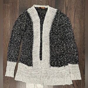 Belldini Black and Gray Knit Cardigan